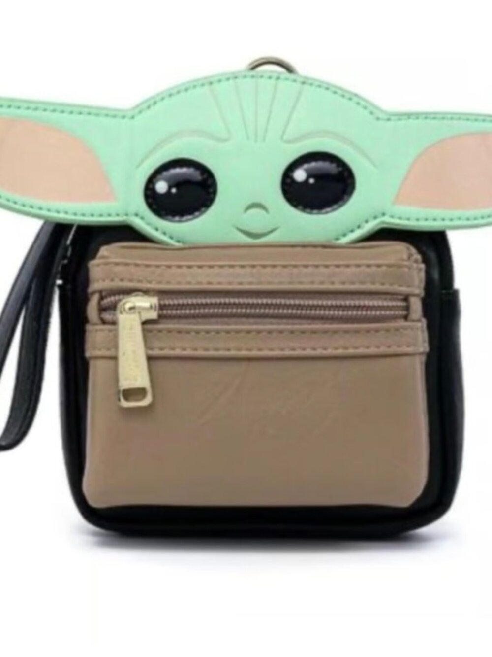 Longefly Green/Black/Beige Baby Yoda Belt Wristlet